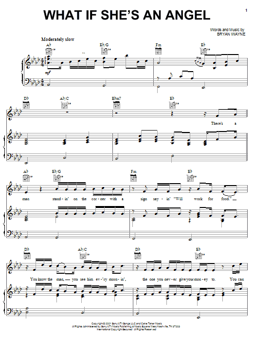 Tommy Shane Steiner What If She's An Angel Sheet Music Notes & Chords for Piano, Vocal & Guitar (Right-Hand Melody) - Download or Print PDF