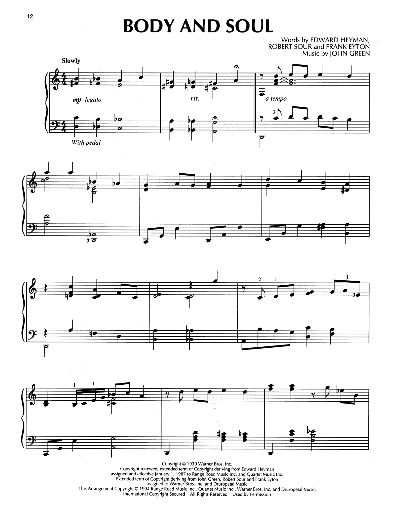 Tony Bennett & Amy Winehouse Body And Soul (arr. Bill Boyd) Sheet Music Notes & Chords for Piano Solo - Download or Print PDF