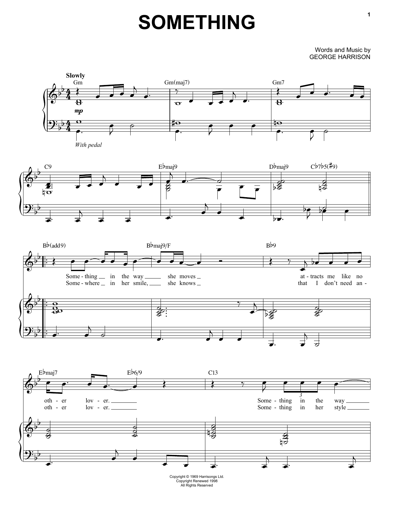Tony Bennett Something Sheet Music Notes & Chords for Piano & Vocal - Download or Print PDF
