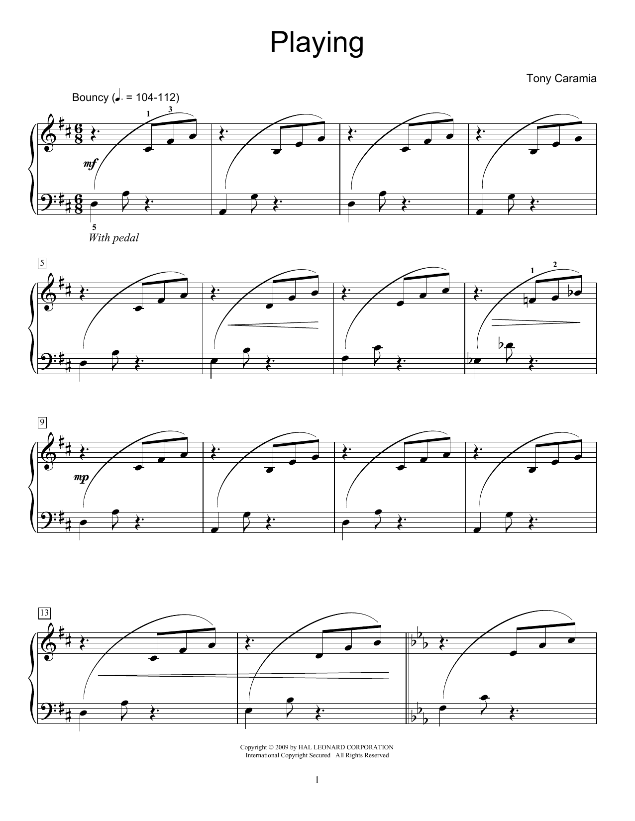 Tony Caramia Playing Sheet Music Notes & Chords for Piano - Download or Print PDF