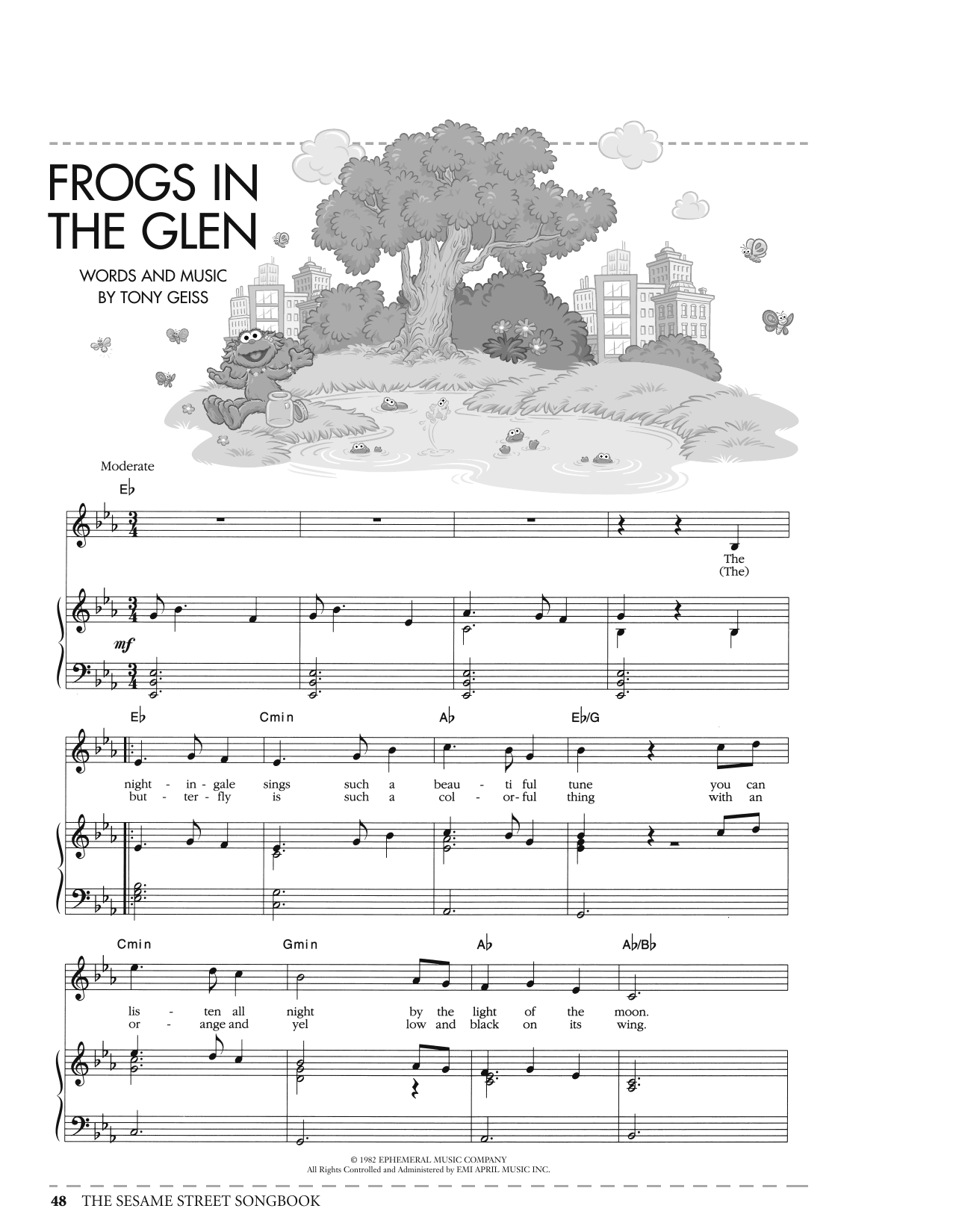 Tony Geiss Frogs In The Glen (from Sesame Street) Sheet Music Notes & Chords for Piano, Vocal & Guitar Chords (Right-Hand Melody) - Download or Print PDF