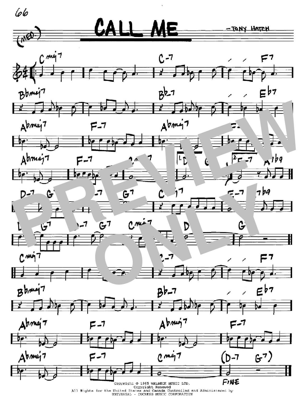 Tony Hatch Call Me Sheet Music Notes & Chords for Guitar Ensemble - Download or Print PDF