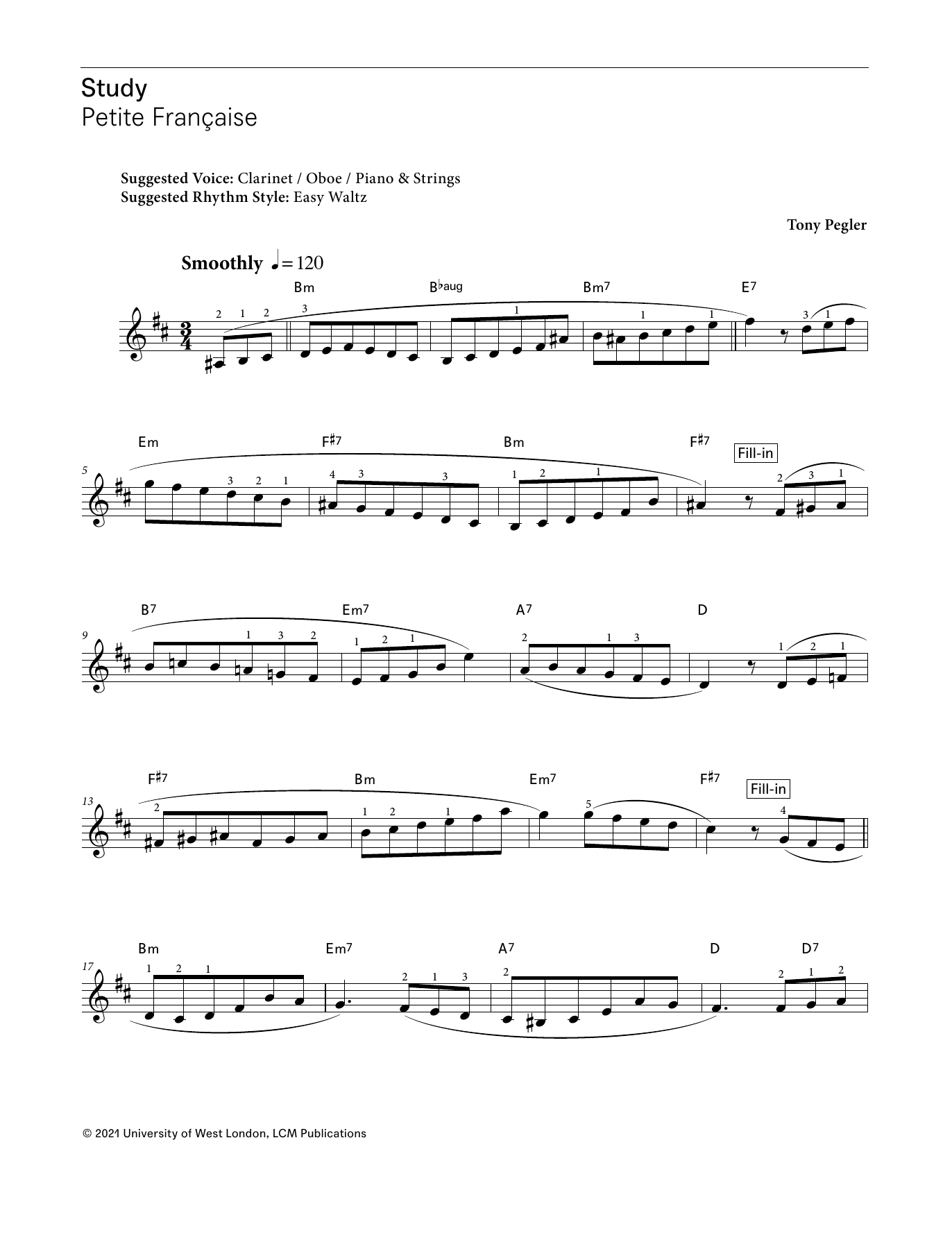 Tony Pegler Petite Française (from LCME Electronic Keyboard Study Grade 4) Sheet Music Notes & Chords for Piano Solo - Download or Print PDF