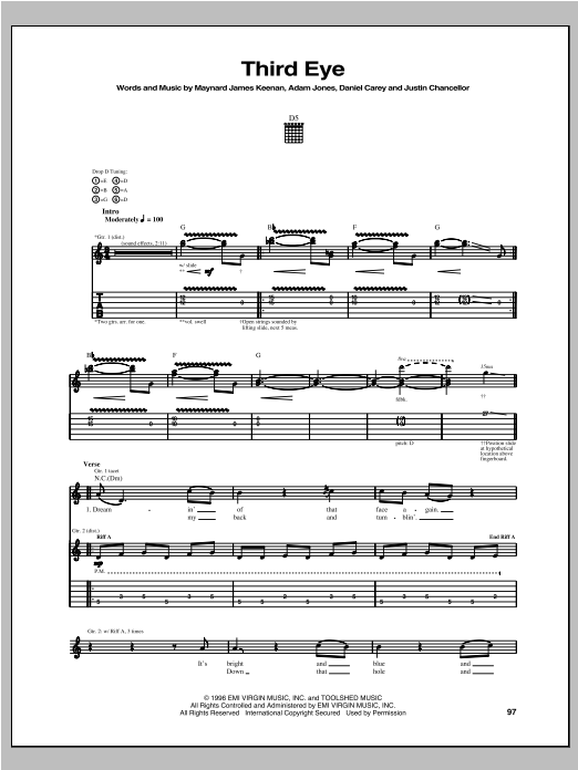 Tool Third Eye Sheet Music Notes & Chords for Guitar Tab - Download or Print PDF