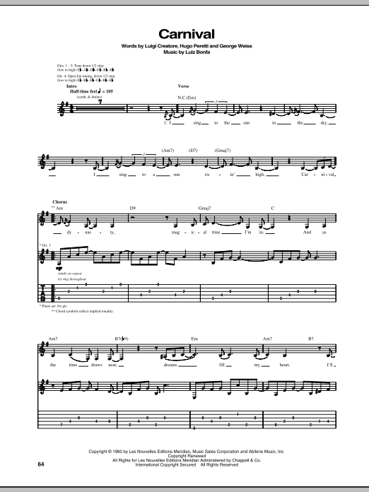 Tori Amos Carnival Sheet Music Notes & Chords for Guitar Tab - Download or Print PDF