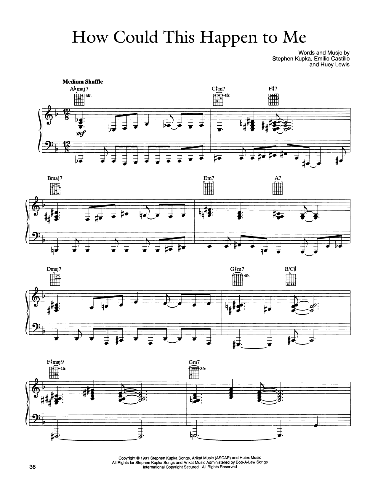 Tower Of Power How Could This Happen To Me Sheet Music Notes & Chords for Piano, Vocal & Guitar Chords (Right-Hand Melody) - Download or Print PDF