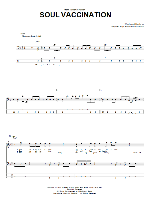Tower Of Power Soul Vaccination Sheet Music Notes & Chords for Drums Transcription - Download or Print PDF