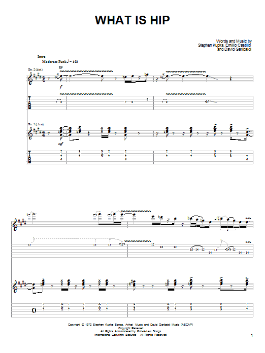 Tower Of Power What Is Hip Sheet Music Notes & Chords for Bass Guitar Tab - Download or Print PDF
