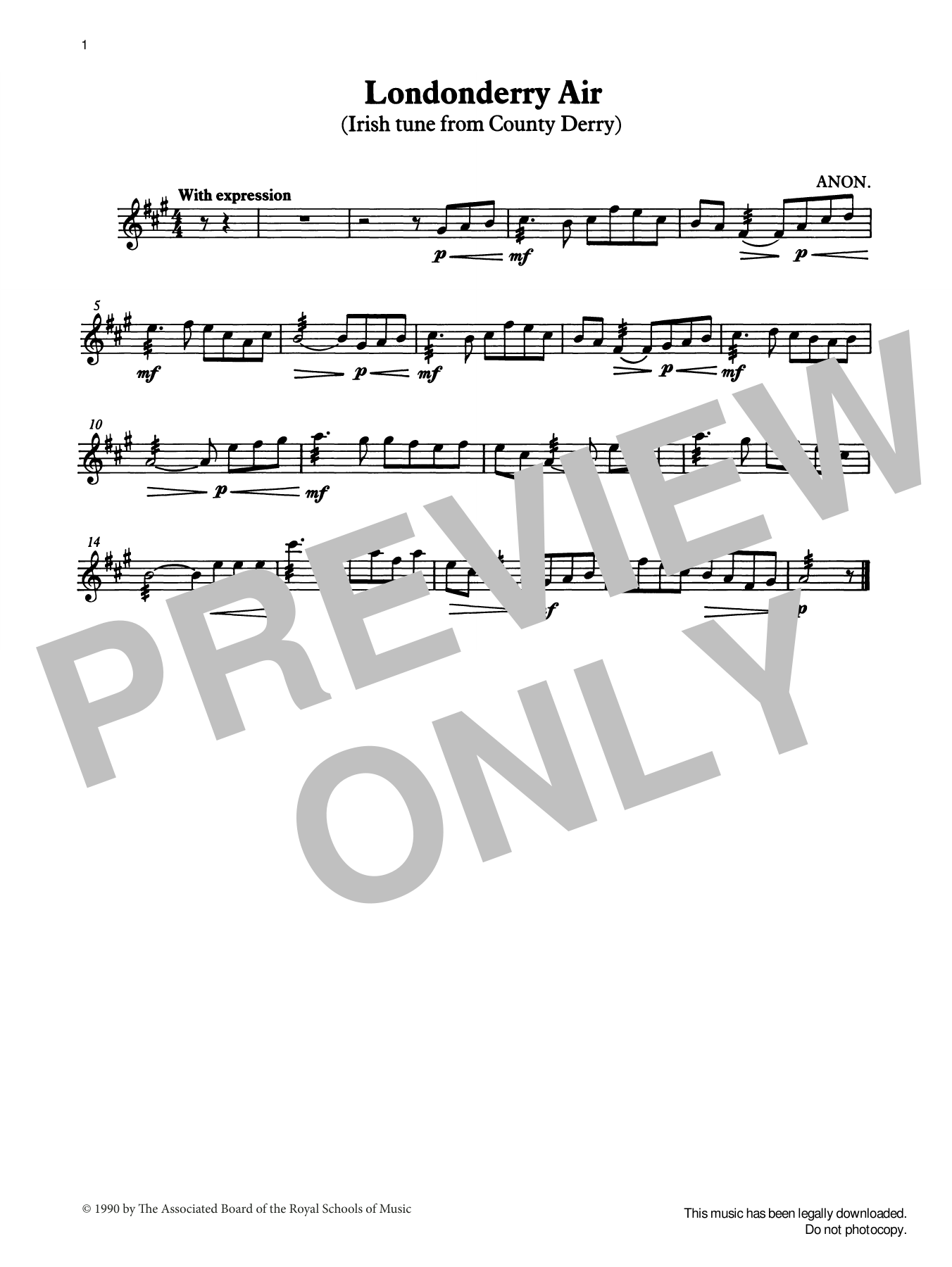 Trad. Irish Londonderry Air (score & part) from Graded Music for Tuned Percussion, Book II Sheet Music Notes & Chords for Percussion Solo - Download or Print PDF
