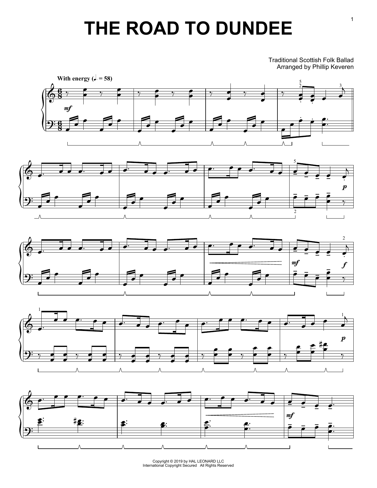 Trad. Scottish Folk Ballad The Road To Dundee (arr. Phillip Keveren) Sheet Music Notes & Chords for Piano Solo - Download or Print PDF