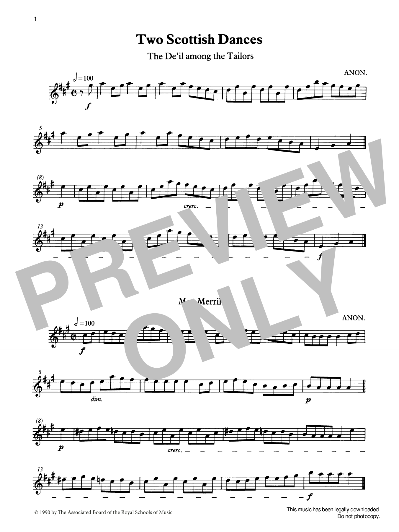 Trad. Scottish Two Scottish Dances from Graded Music for Tuned Percussion, Book III Sheet Music Notes & Chords for Percussion Solo - Download or Print PDF