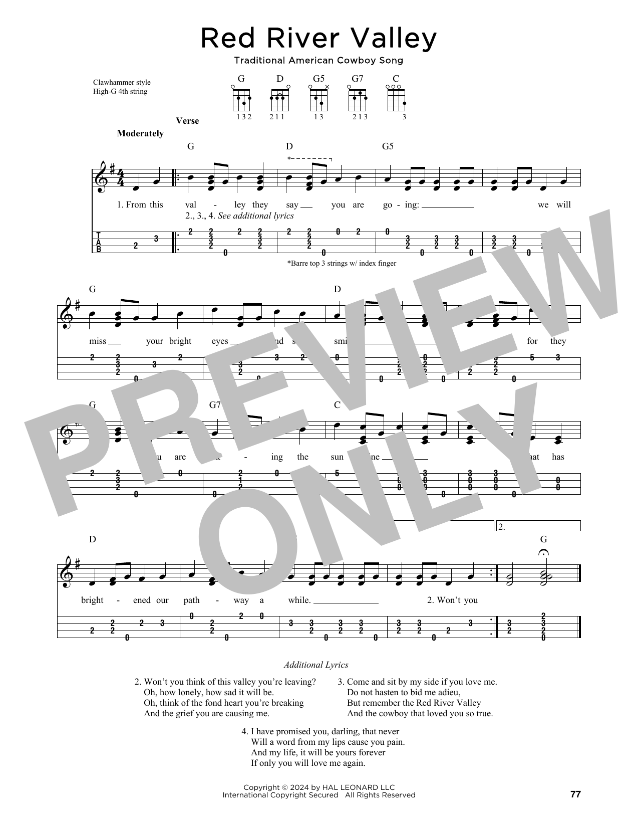 Traditional American Cowboy So The Red River Valley (arr. Jim Schustedt) Sheet Music Notes & Chords for Ukulele - Download or Print PDF Traditional American Cowboy So The Red River Valley (arr. Jim Schustedt) Sheet Music Notes & Chords for Ukulele - Download or Print PDF