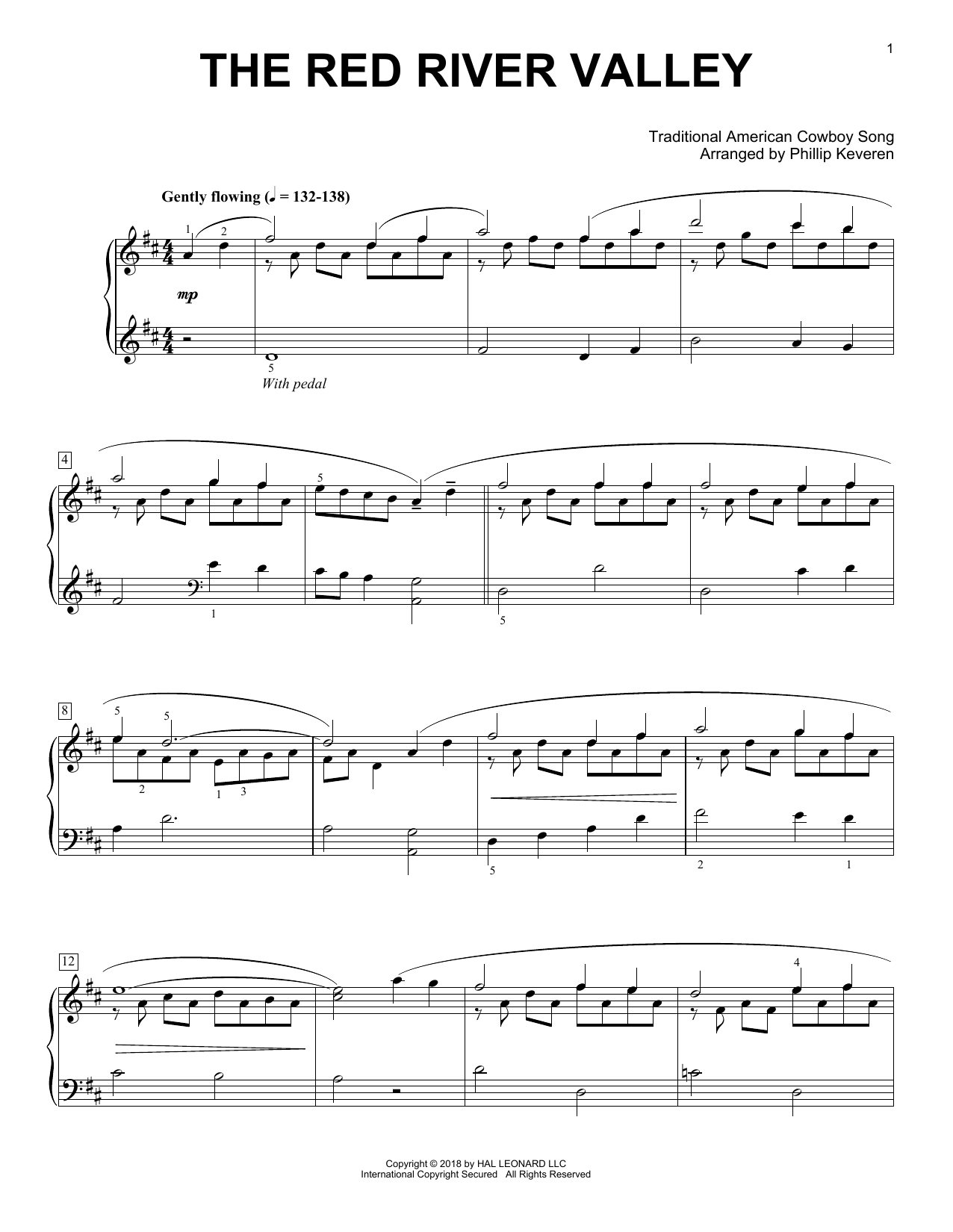 Traditional American Cowboy Song The Red River Valley [Classical version] (arr. Phillip Keveren) Sheet Music Notes & Chords for Piano - Download or Print PDF