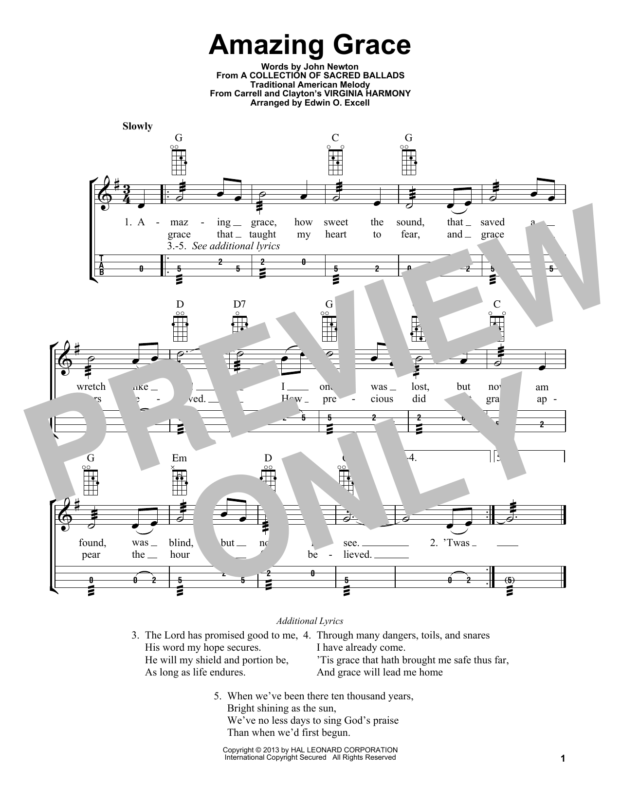 Traditional American Melody Amazing Grace (arr. Bobby Westfall) Sheet Music Notes & Chords for Mandolin - Download or Print PDF