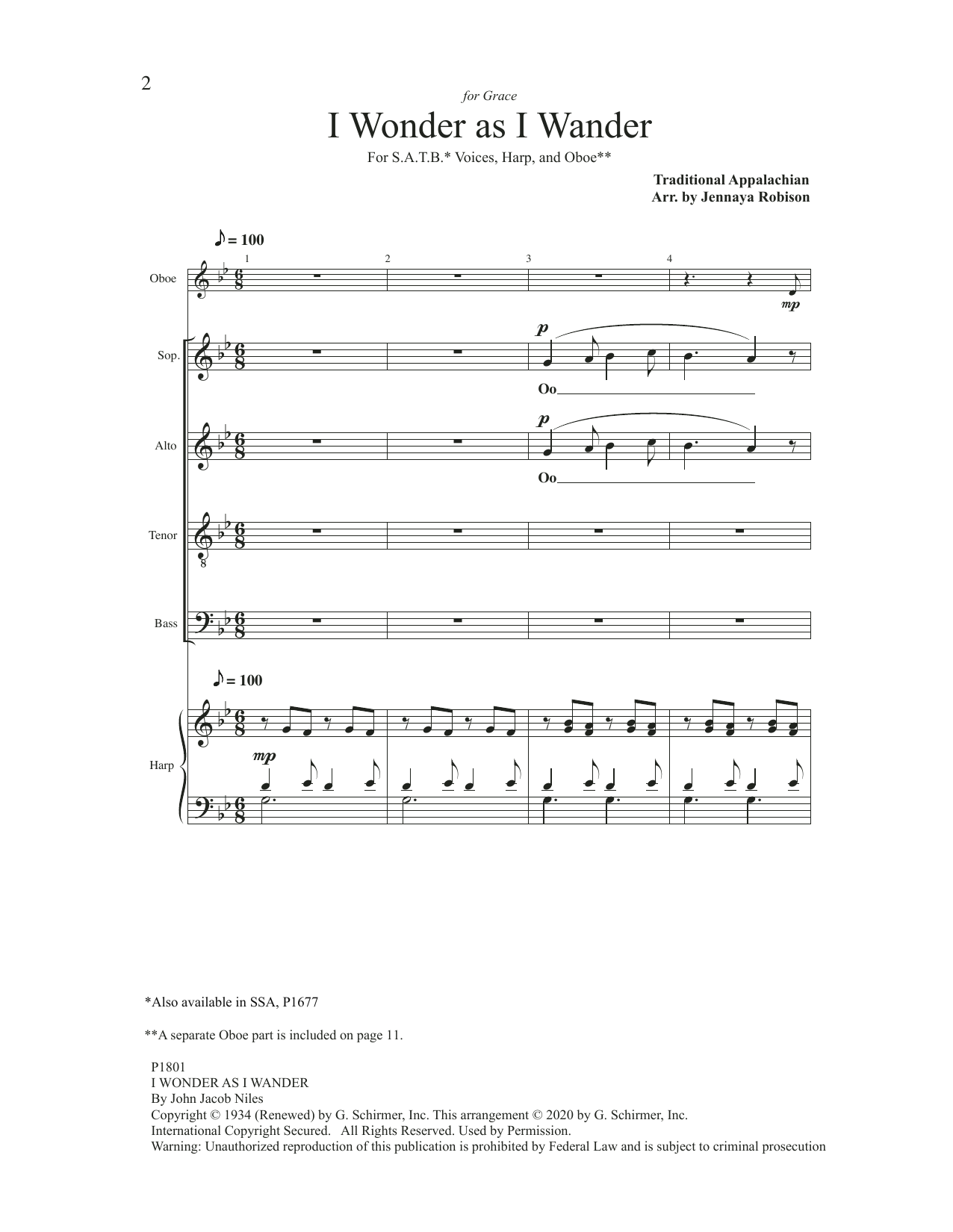 Traditional Appalachian I Wonder As I Wander (arr. Jenny Robison) Sheet Music Notes & Chords for SATB Choir - Download or Print PDF Traditional Appalachian I Wonder As I Wander (arr. Jenny Robison) Sheet Music Notes & Chords for SATB Choir - Download or Print PDF