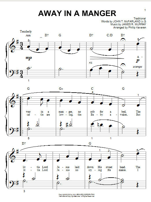Traditional Away In A Manger (arr. Phillip Keveren) Sheet Music Notes & Chords for Piano Solo - Download or Print PDF