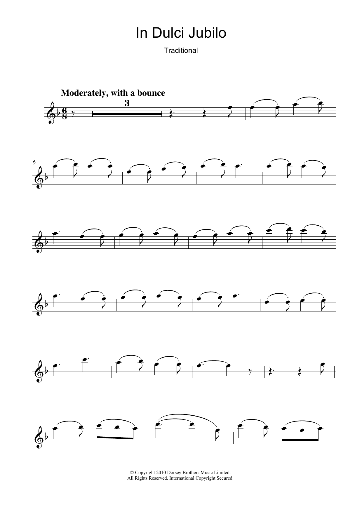 Traditional Carol In Dulci Jubilo Sheet Music Notes & Chords for Clarinet - Download or Print PDF