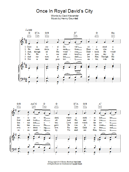 Traditional Carol Once In Royal David's City Sheet Music Notes & Chords for Alto Saxophone - Download or Print PDF