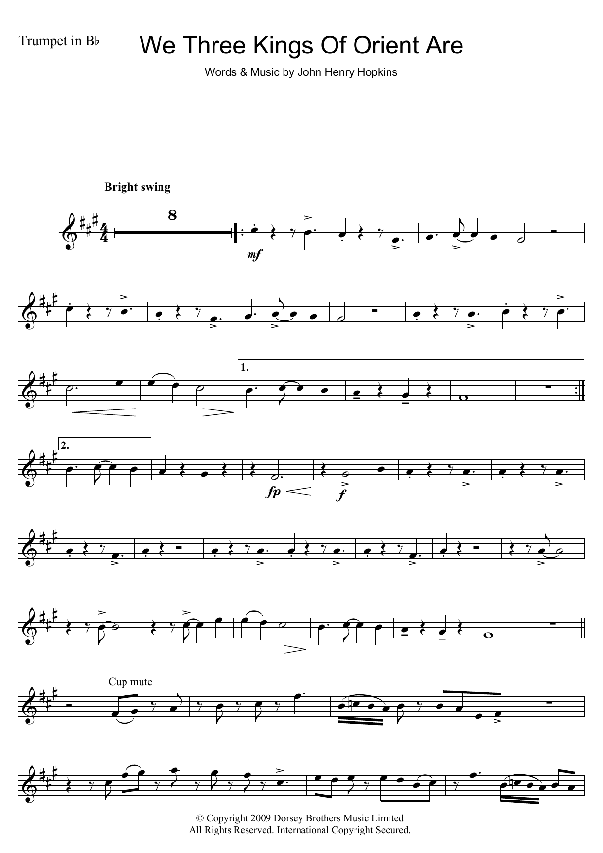 Traditional Carol We Three Kings Of Orient Are Sheet Music Notes & Chords for Flute - Download or Print PDF