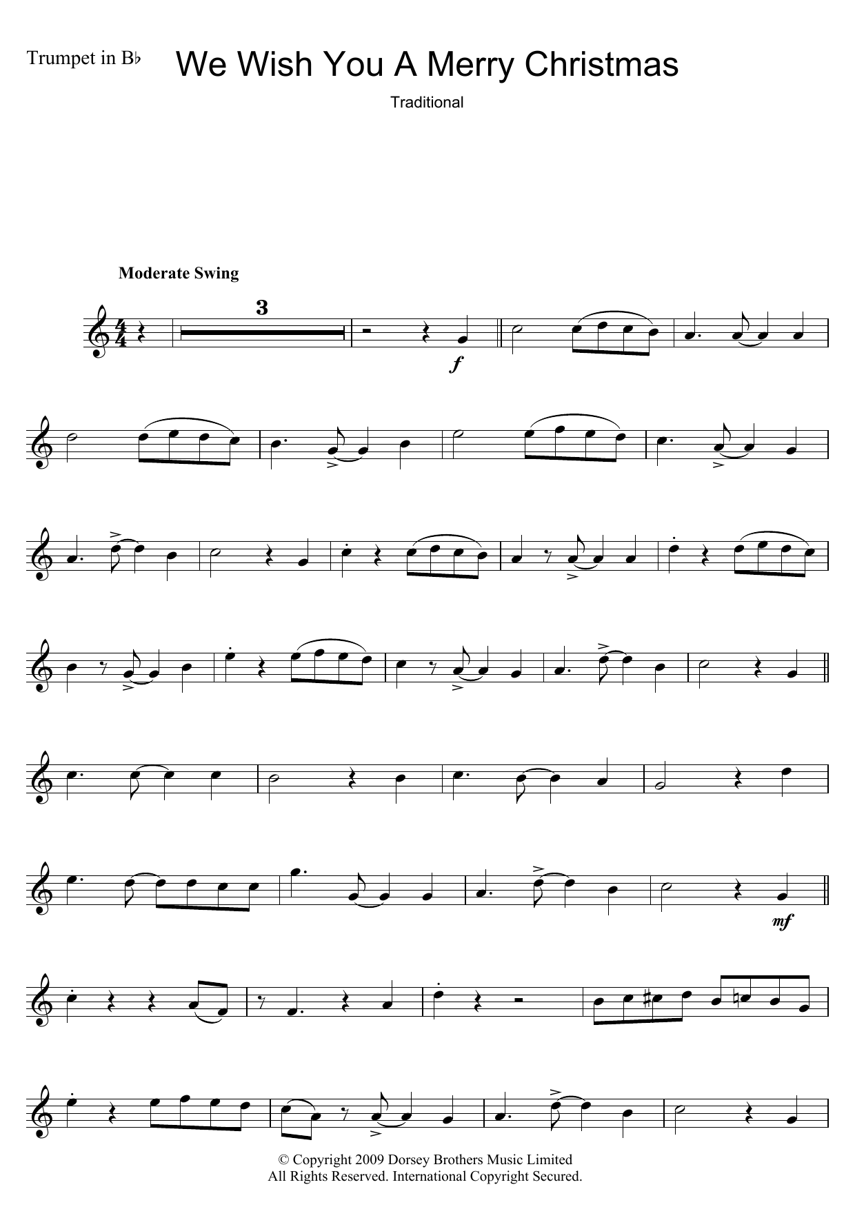 Traditional Carol We Wish You A Merry Christmas Sheet Music Notes & Chords for Clarinet - Download or Print PDF