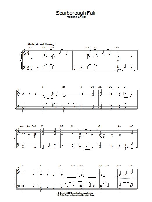 Traditional English Scarborough Fair Sheet Music Notes & Chords for Ukulele - Download or Print PDF