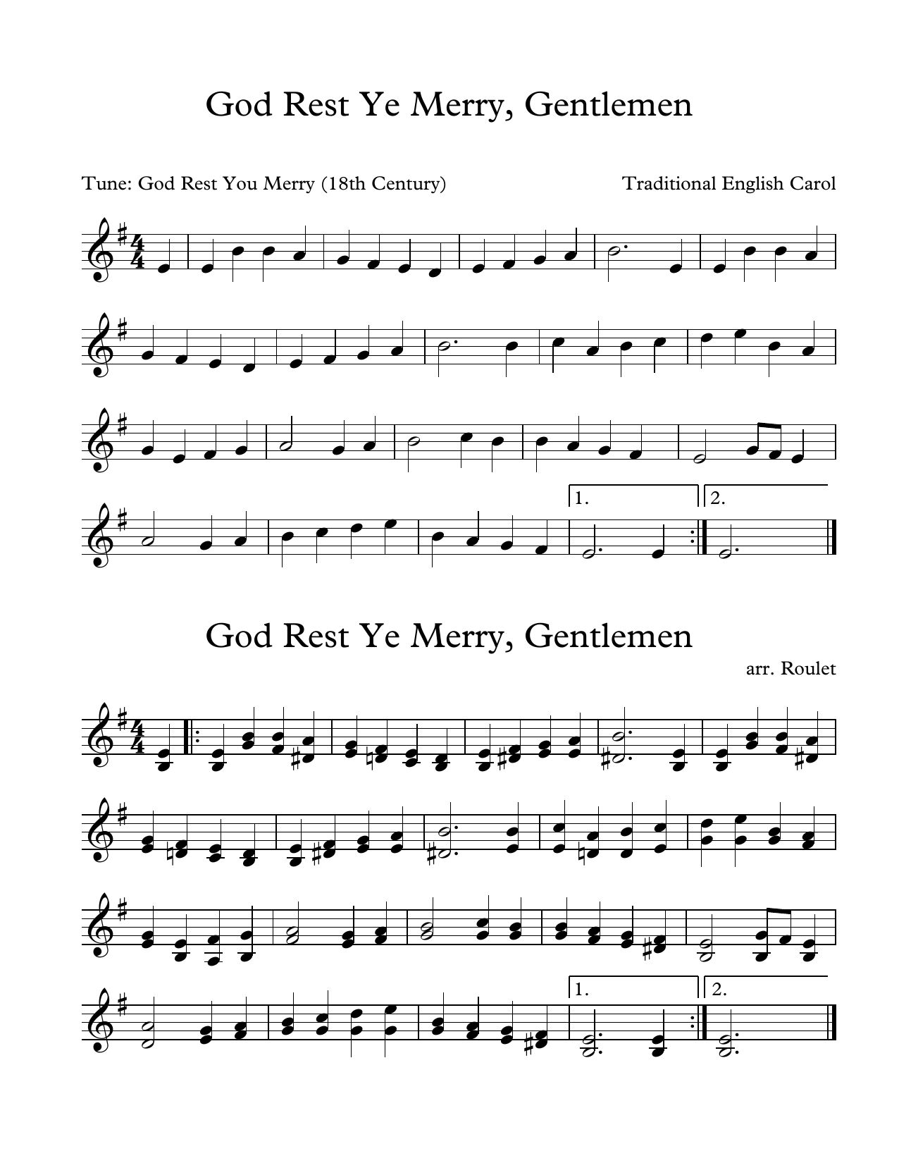 Traditional English Carol God Rest Ye Merry Gentlemen (arr. Patrick Roulet) Sheet Music Notes & Chords for Marimba Solo - Download or Print PDF