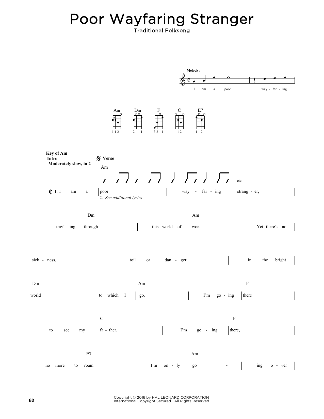 Traditional Folksong Poor Wayfaring Stranger (arr. Fred Sokolow) Sheet Music Notes & Chords for Mandolin - Download or Print PDF