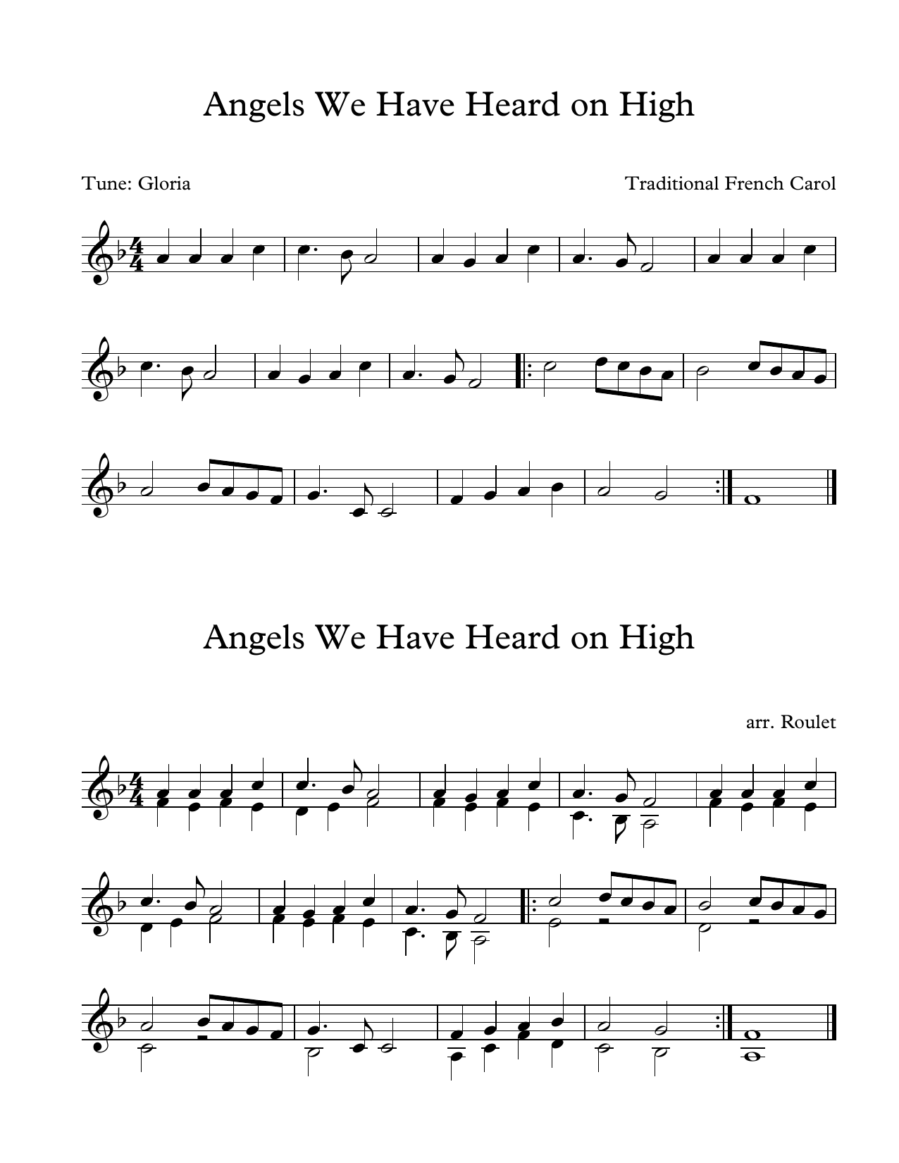 Traditional French Carol Angels We Have Heard on High (arr. Patrick Roulet) Sheet Music Notes & Chords for Marimba Solo - Download or Print PDF