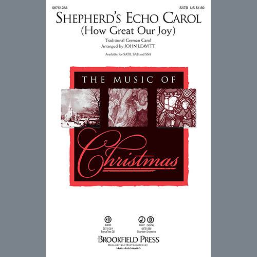 John Leavitt, Shepherd's Echo Carol (How Great Our Joy), SATB