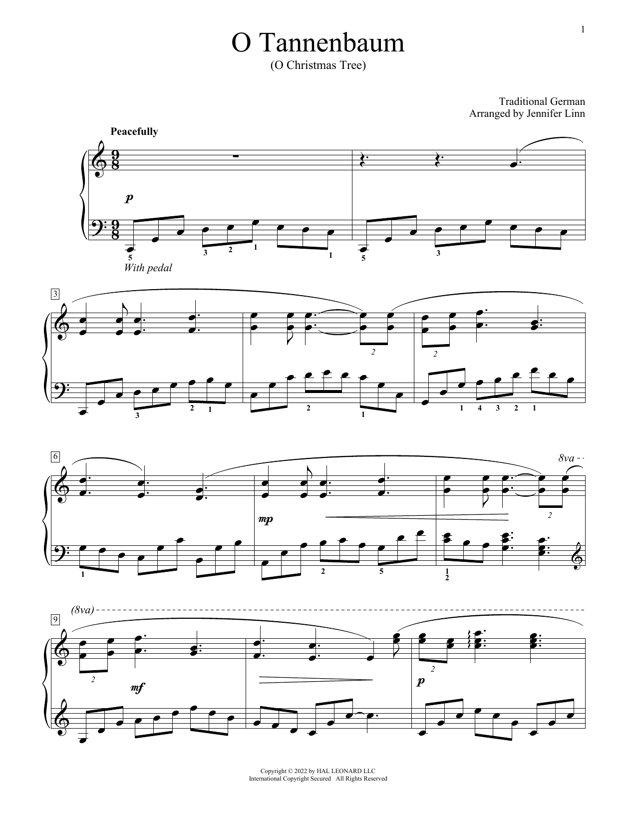 Traditional German O Tannenbaum (arr. Jennifer Linn) Sheet Music Notes & Chords for Educational Piano - Download or Print PDF