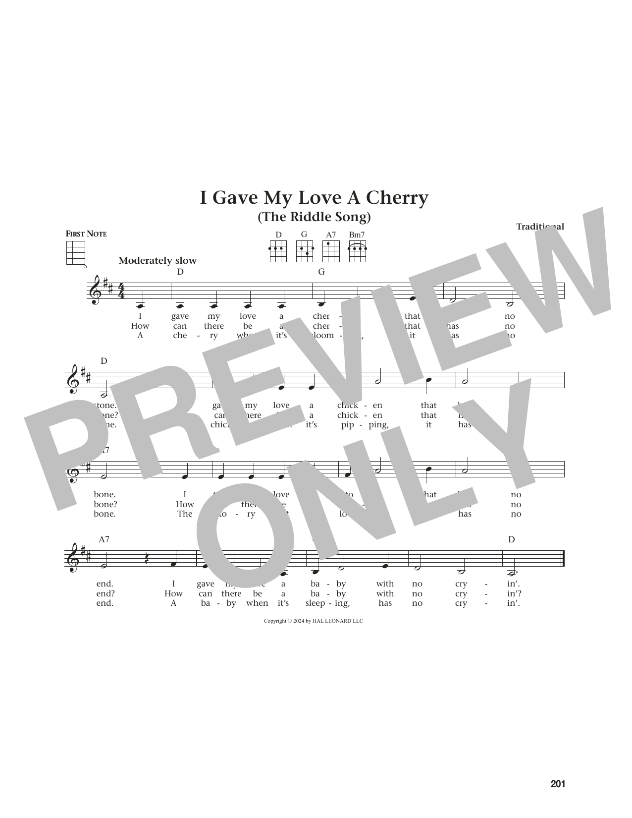 Traditional I Gave My Love A Cherry (The Riddle Song) (from The Daily Ukulele) (arr. Jim Beloff) Sheet Music Notes & Chords for Ukulele - Download or Print PDF