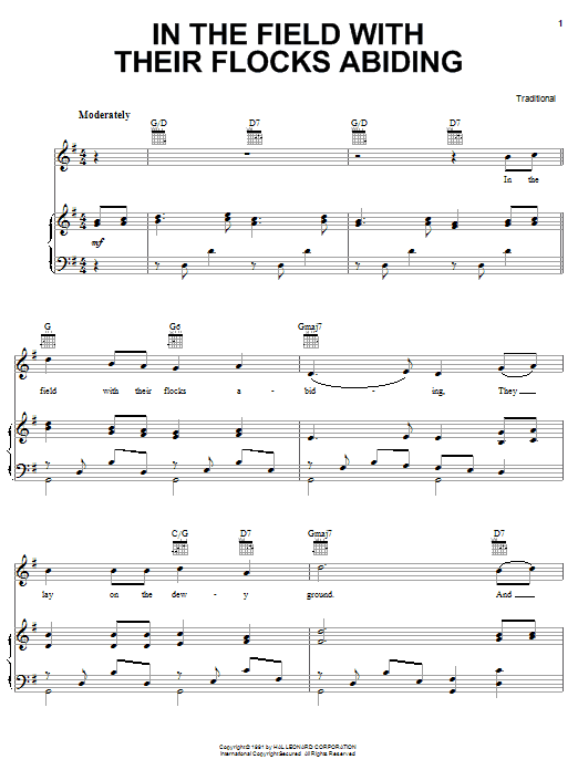 Traditional In The Field With Their Flocks Abiding Sheet Music Notes & Chords for Ukulele - Download or Print PDF