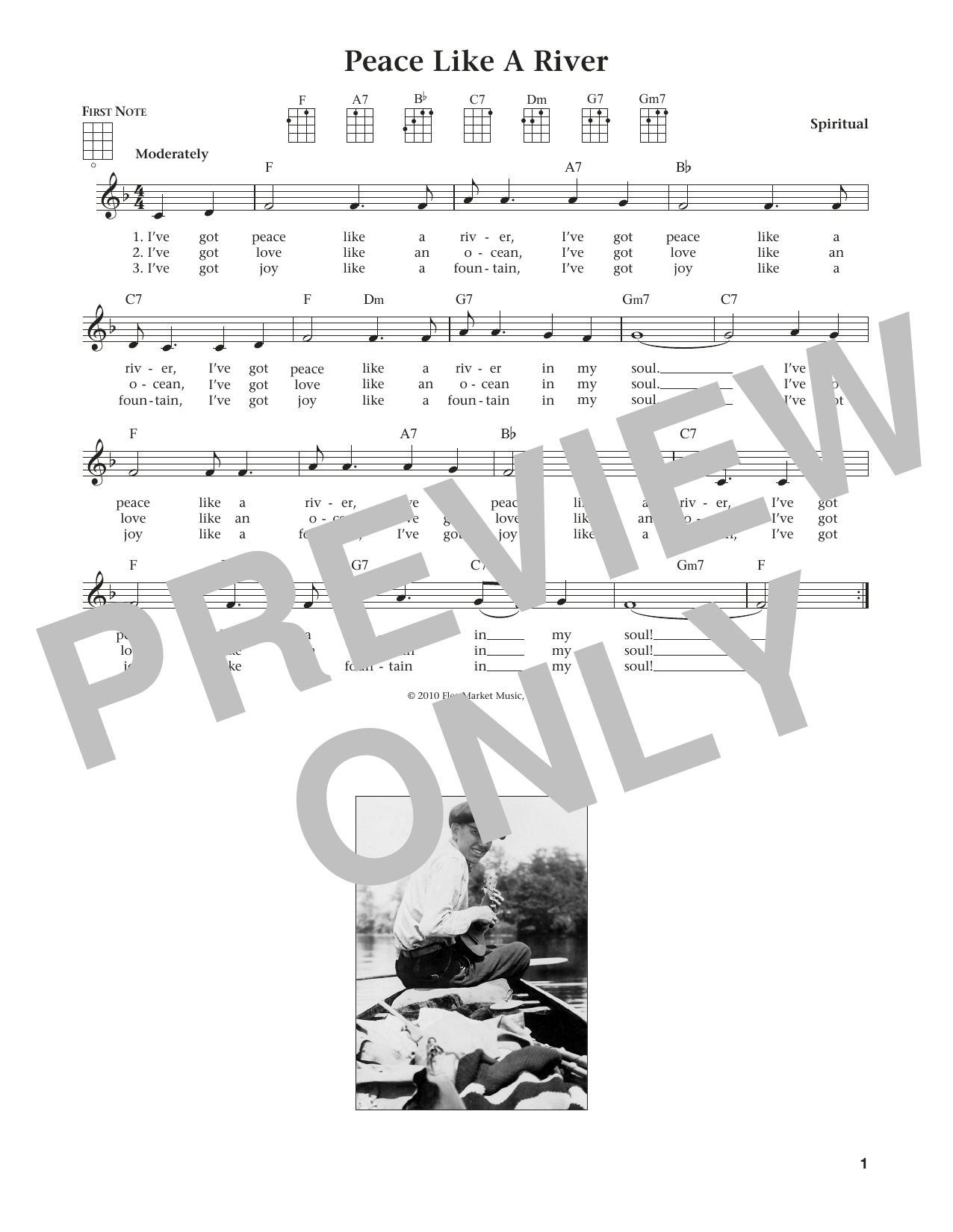 Traditional I've Got Peace Like A River (from The Daily Ukulele) (arr. Liz and Jim Beloff) Sheet Music Notes & Chords for Ukulele - Download or Print PDF
