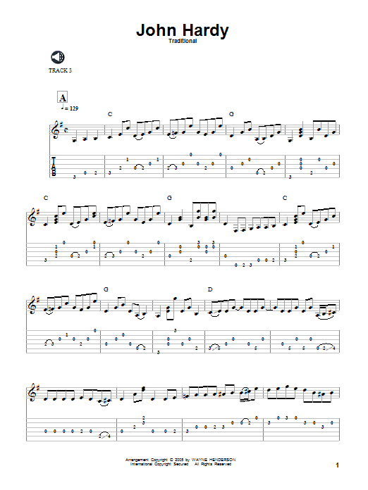 Traditional John Hardy Sheet Music Notes & Chords for Guitar Tab - Download or Print PDF