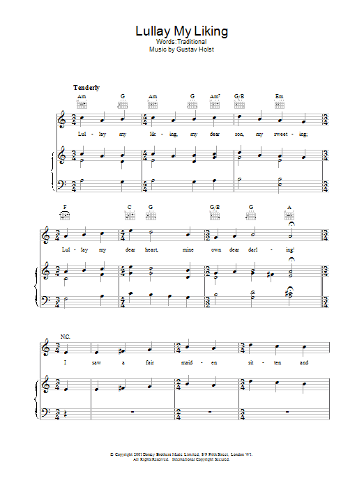 Traditional Lullay My Liking sheet music notes and chords. Download Printable PDF.