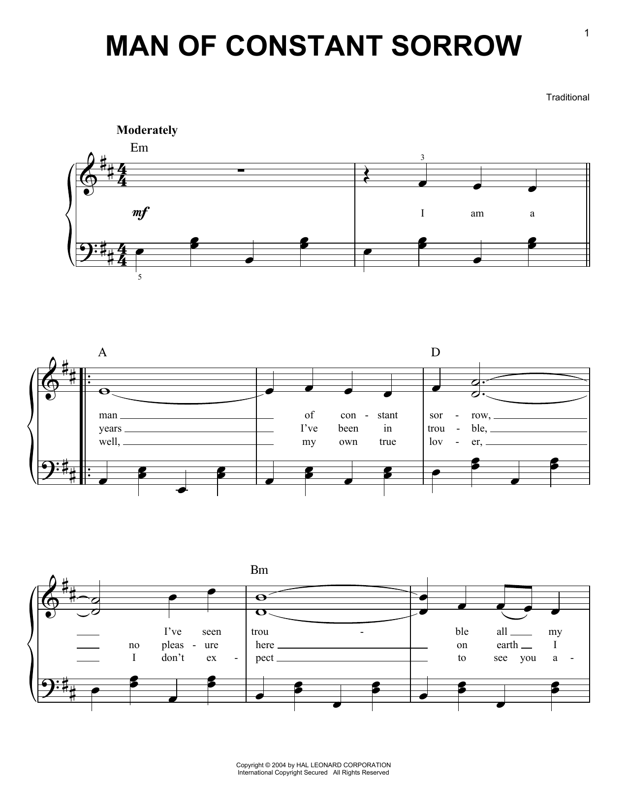 Traditional Man Of Constant Sorrow Sheet Music Notes & Chords for Ukulele with strumming patterns - Download or Print PDF