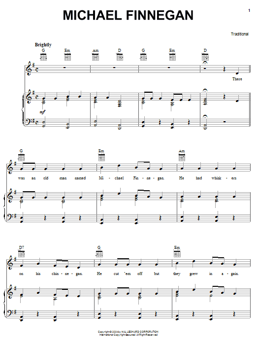 Traditional Michael Finnegan Sheet Music Notes & Chords for Ukulele with strumming patterns - Download or Print PDF