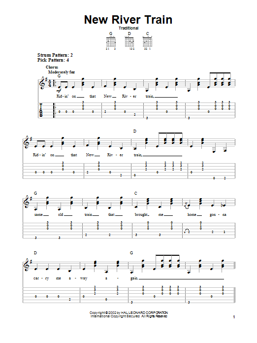 Traditional New River Train Sheet Music Notes & Chords for Real Book – Melody, Lyrics & Chords - Download or Print PDF
