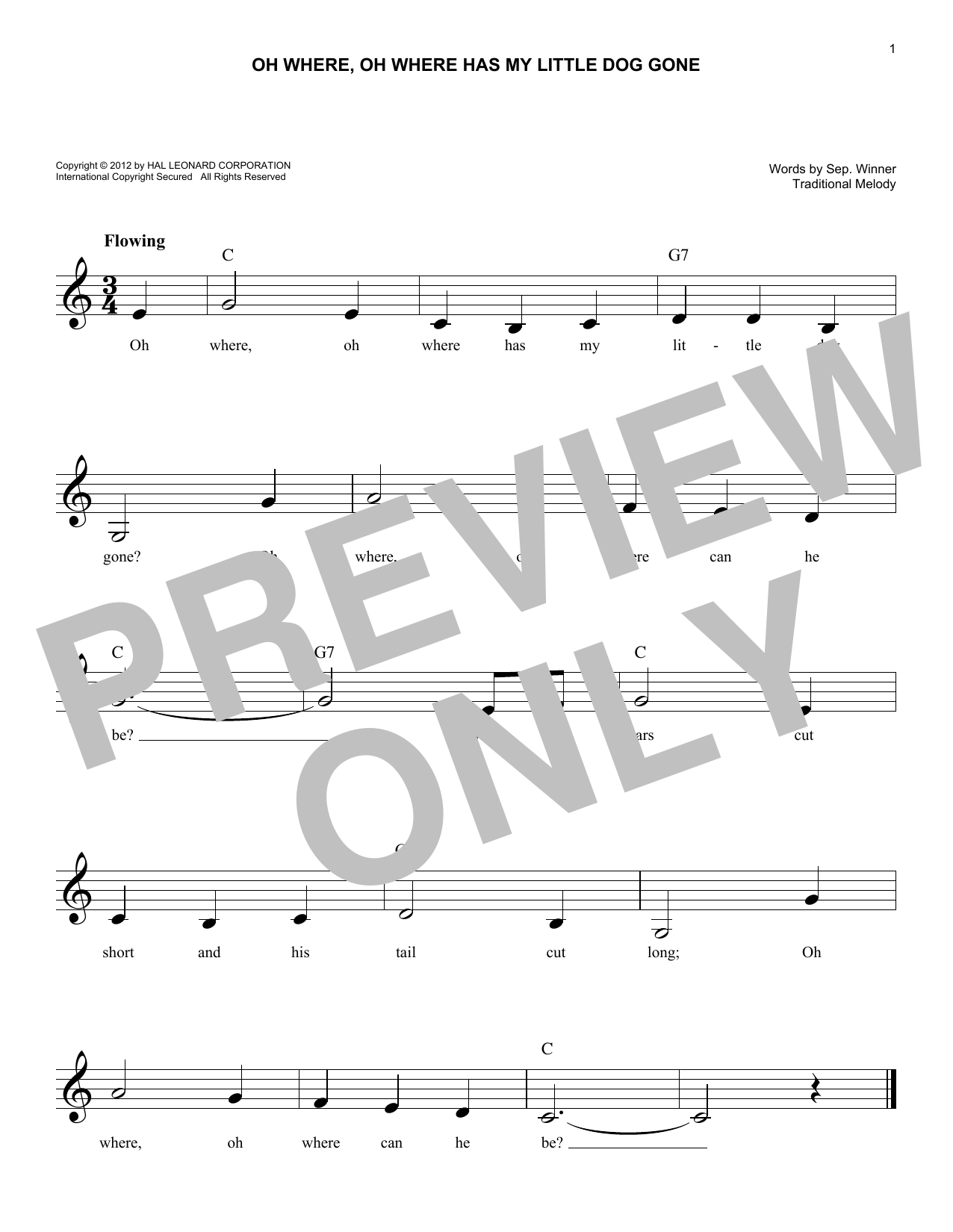 Traditional Oh Where, Oh Where Has My Little Dog Gone Sheet Music Notes & Chords for Ukulele - Download or Print PDF