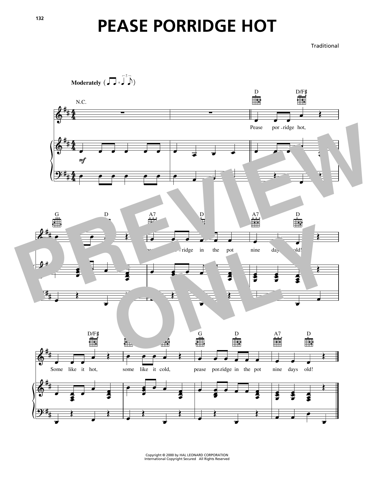 Traditional Pease Porridge Hot Sheet Music Notes & Chords for Piano, Vocal & Guitar Chords (Right-Hand Melody) - Download or Print PDF Traditional Pease Porridge Hot Sheet Music Notes & Chords for Piano, Vocal & Guitar Chords (Right-Hand Melody) - Download or Print PDF