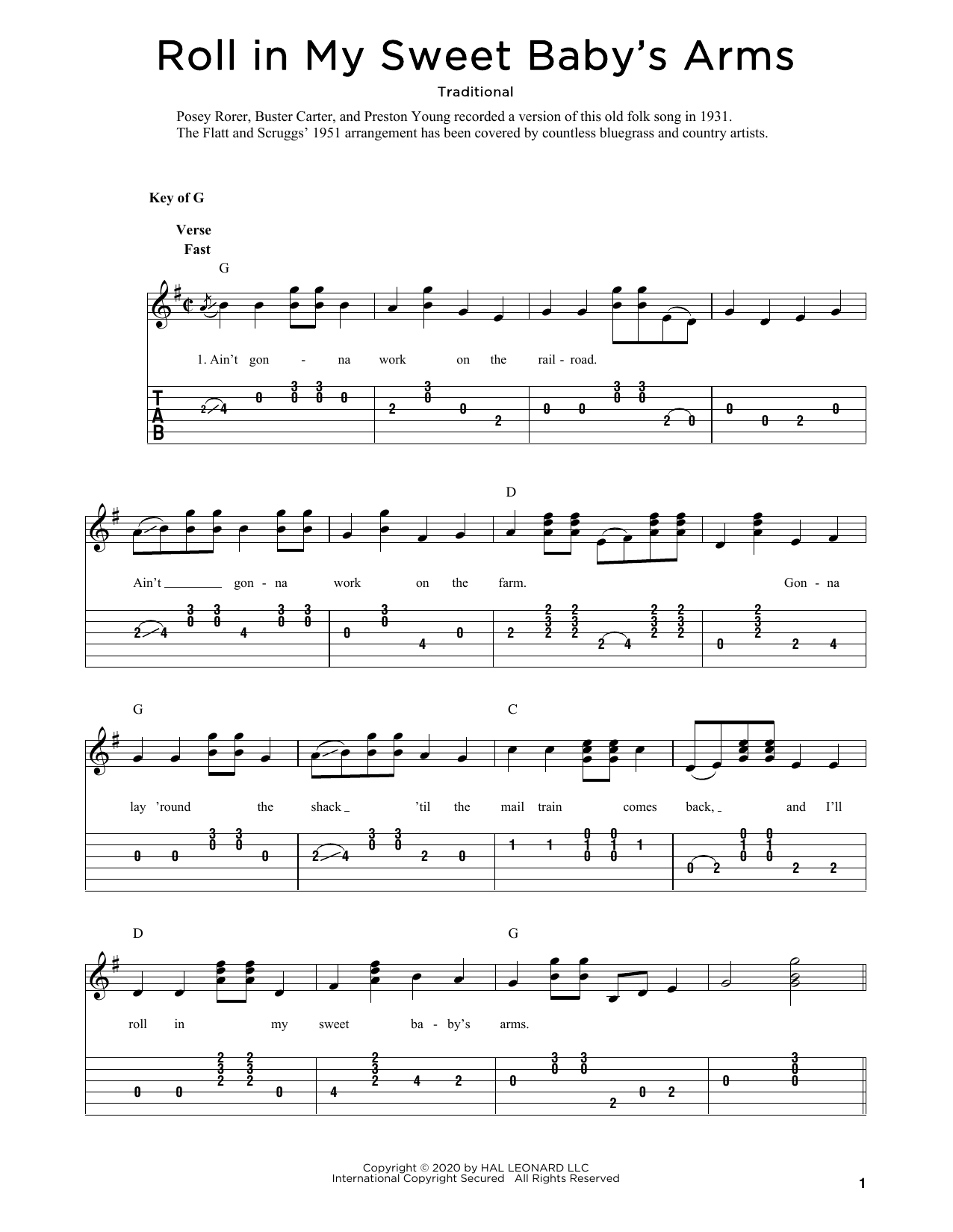 Traditional Roll In My Sweet Baby's Arms (arr. Fred Sokolow) Sheet Music Notes & Chords for Mandolin - Download or Print PDF