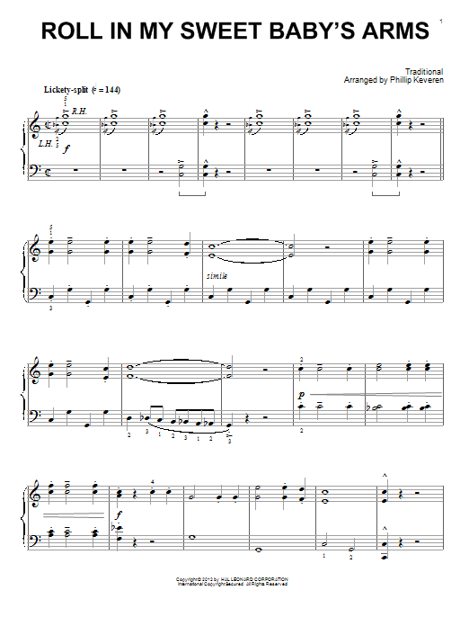 Phillip Keveren Roll In My Sweet Baby's Arms Sheet Music Notes & Chords for Piano - Download or Print PDF