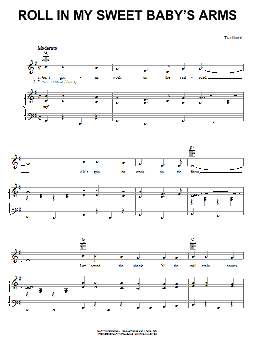 Traditional Roll In My Sweet Baby's Arms Sheet Music Notes & Chords for Guitar Tab - Download or Print PDF