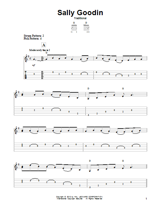 Traditional Sally Goodin Sheet Music Notes & Chords for Real Book – Melody, Lyrics & Chords - Download or Print PDF