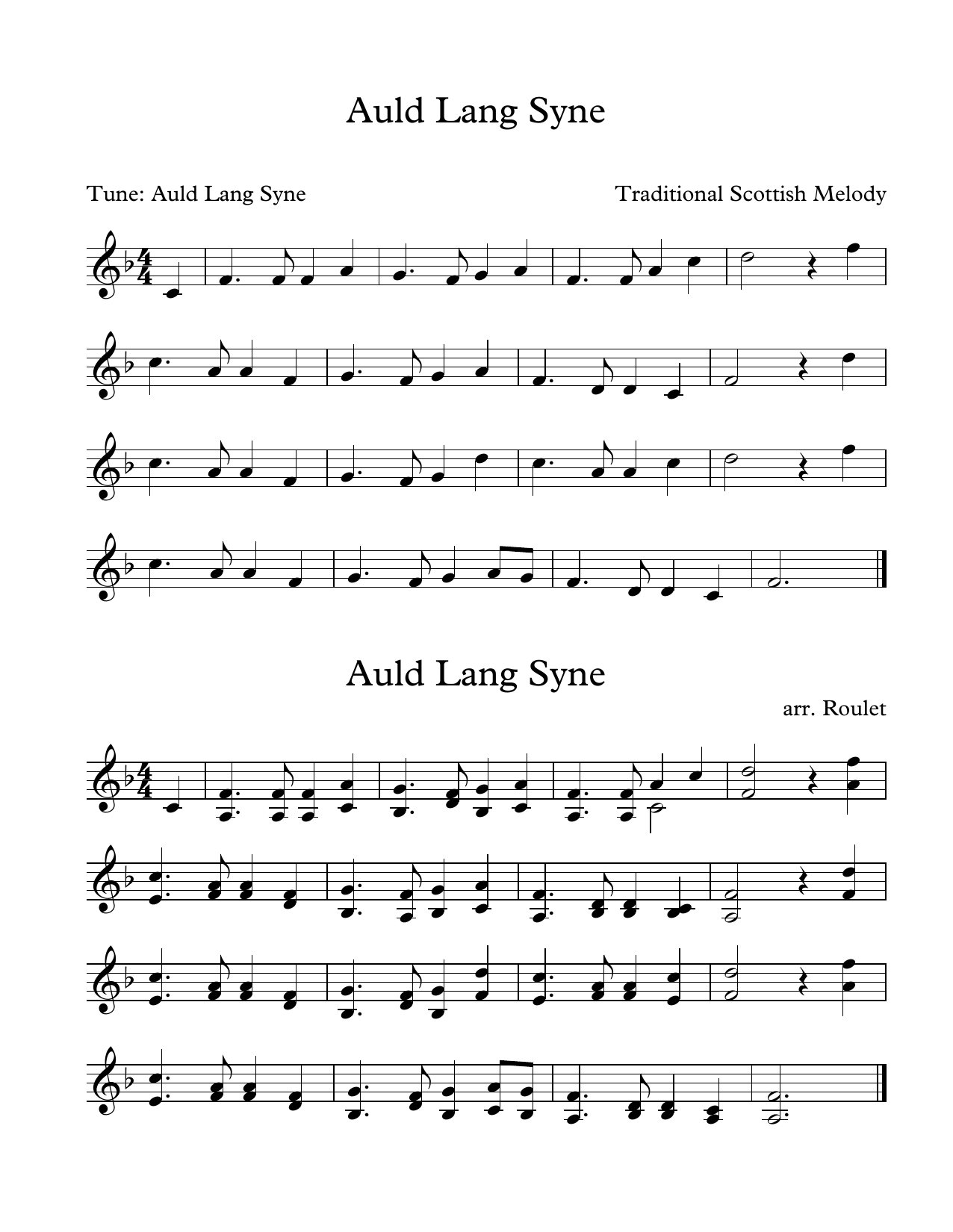 Traditional Scottish Melody Auld Lang Syne (arr. Patrick Roulet) Sheet Music Notes & Chords for Marimba Solo - Download or Print PDF