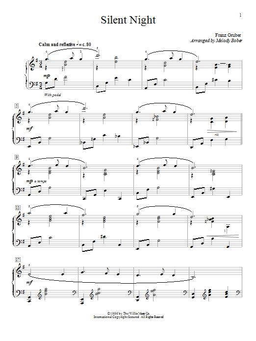 Traditional Silent Night Sheet Music Notes & Chords for Educational Piano - Download or Print PDF