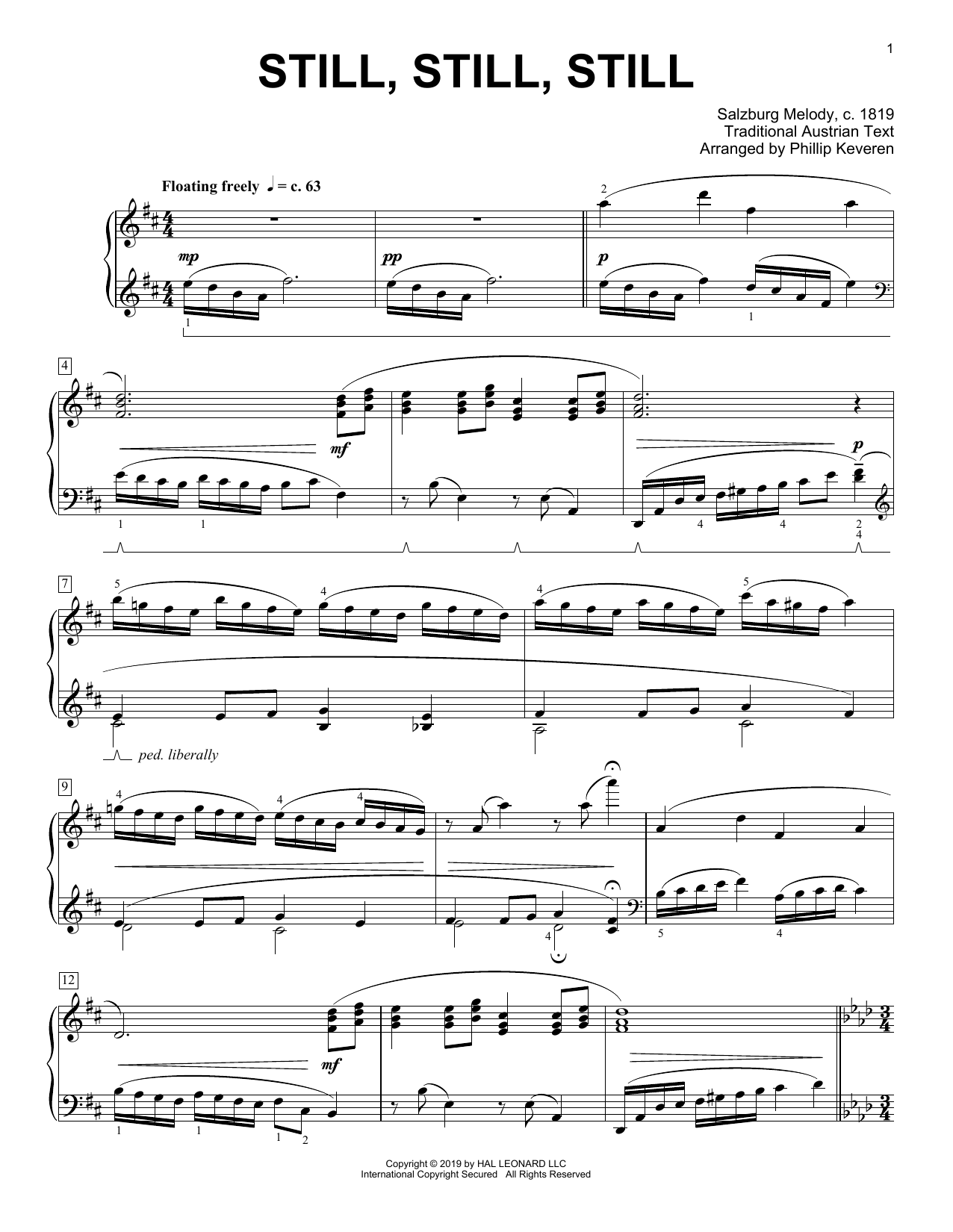 Traditional Still, Still, Still [Classical version] (arr. Phillip Keveren) Sheet Music Notes & Chords for Piano Solo - Download or Print PDF