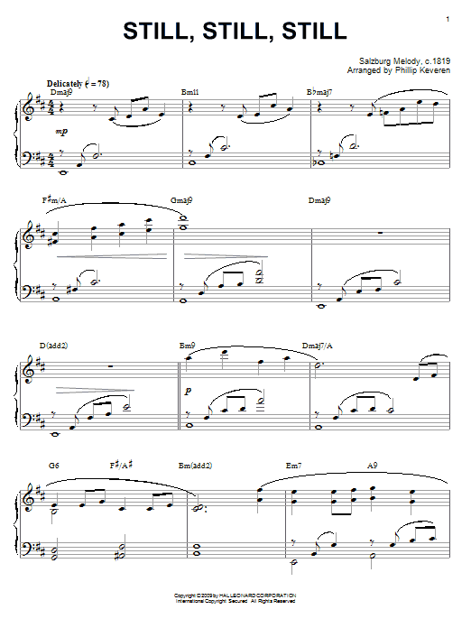 Traditional Still, Still, Still [Jazz version] (arr. Phillip Keveren) Sheet Music Notes & Chords for Piano - Download or Print PDF