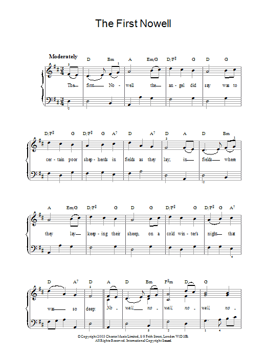 Traditional The First Nowell Sheet Music Notes & Chords for Guitar - Download or Print PDF