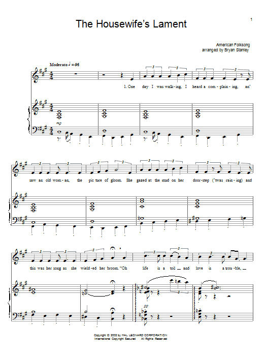 Traditional The Housewife's Lament Sheet Music Notes & Chords for Piano, Vocal & Guitar (Right-Hand Melody) - Download or Print PDF Traditional The Housewife's Lament Sheet Music Notes & Chords for Piano, Vocal & Guitar (Right-Hand Melody) - Download or Print PDF